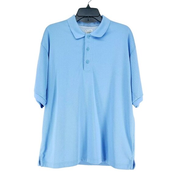 Columbia Vented Polo Men's Size Medium Blue Fishing Shirt - Picture 1 of 7